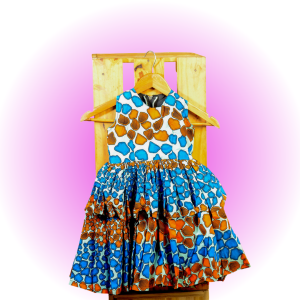 Stunning colourful African dress for young girls in the UK