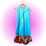 Stunning colourful African dress for girls in the UK on a show hanger