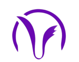 Violets content violet coloured logo transparent background